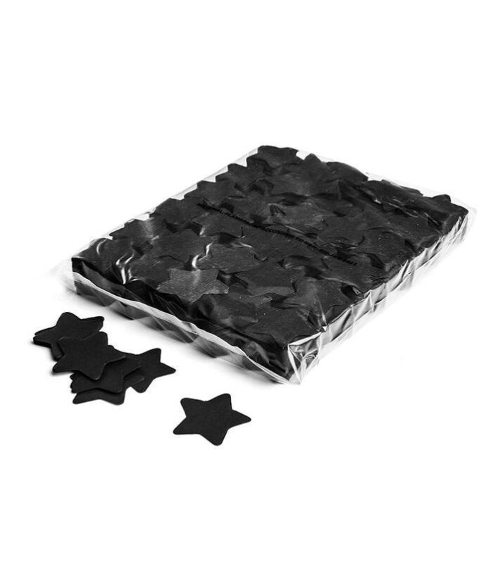 TCM FX - Lassú esésű Konfetti Csillag Ø 55mm - Fekete - 1 kg